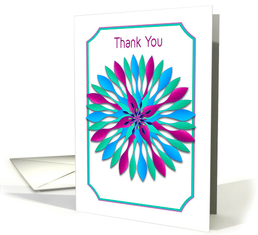 Thank You, Colorful Spinner-like Motif Design card (1631076)
