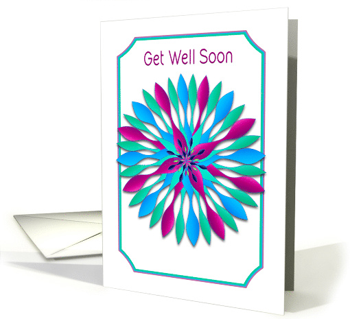 Get Well, Colorful Spinner-like Motif Design card (1631078)