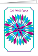 Get Well, Colorful Spinner-like Motif Design card