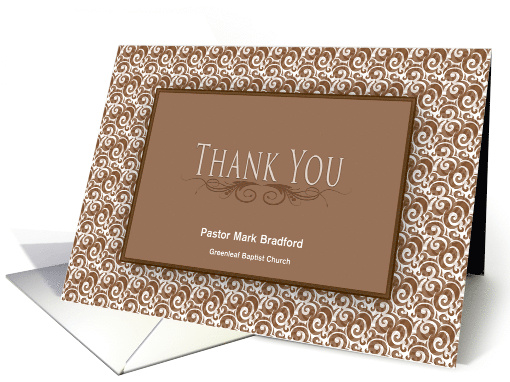 Thank You Business Company Name Insert on Front Brown... (1649918)