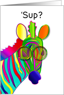 SUP Zebra Bright and Colorful Belonging to the Kaliedscope Collection card