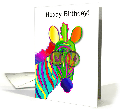Birthday This Colorful Zebra Belongs to the Kaleidoscope... (1656126)