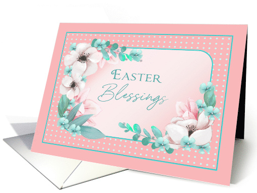 Easter Blessings Christian Verse KJV Peachy Pink Floral... (1674886)