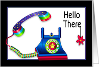 Hello There Retro Phone Kaleidoscope Collection card