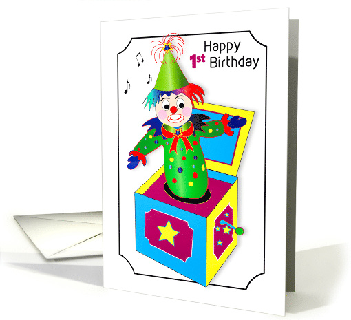 Birthday 1st Retro Jack in the Box in Vivid Colors card (1679170)