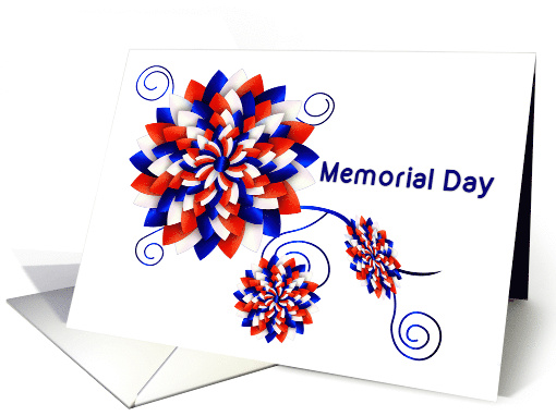 Memorial Day Military American Abstract Floral with 3D... (1686820)