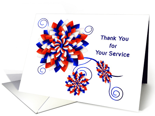 Thank You For Your Service Military Abstract Floral with... (1686830)