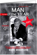 Retirement Invitation Man of the Year Magazine Cover Photo Name Insert card