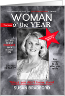Retirement Invitation Woman of the Year Magazine Photo Name Insert card