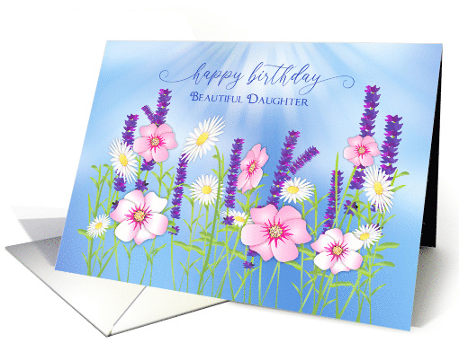 Birthday Daughter Garden Pink Purple White Flowers... (1688900)