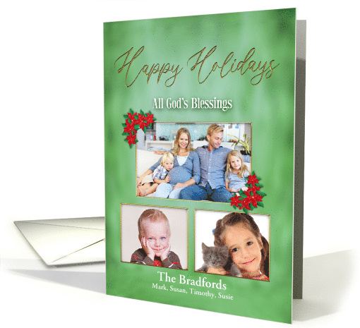Happy Holidays Three Photo Inserts and Name Insert All... (1689078)