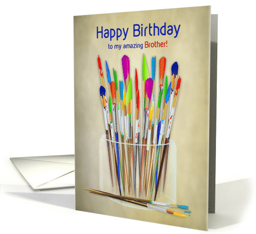 Birthday Brother Artist Assortment of Brushes in Jar with... (1706120)