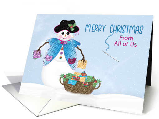 Christmas From All of Us Lady with Basket Quilting... (1706130)