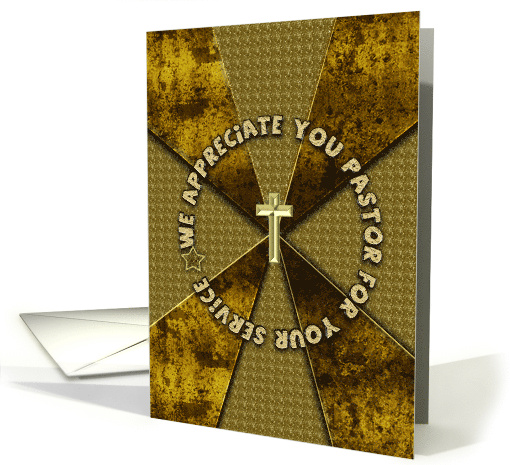 Pastor Appreciation Day Faux Gold Cross Gold Tones... (1709276)