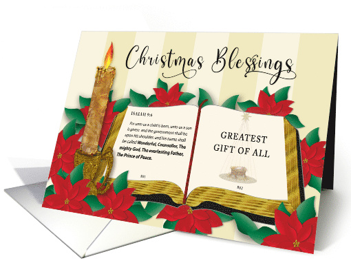 Christmas Blessings Christian Bible Candle and... (1712520)
