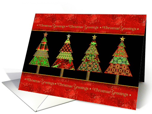 Christmas Greetings Lineup Christmas Trees Different... (1713110)