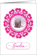 Valentines Day For Grandma Decorative Hearts Photo Insert card