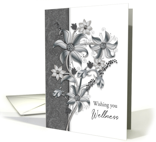 Get Well Shades of Gray Floral Arrangement card (1722230)