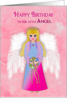 Birthday Our Little Angel Daughter Sweet Angel with Life Like Wings card