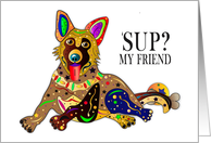 Sup Thinking of You German Shepherd Dog Kaleidoscope Collection card