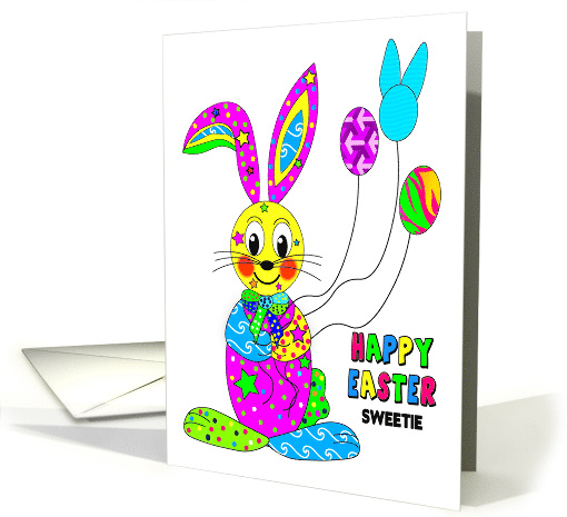 Easter Bunny Sweetie Vivid Colors in Kaleidoscope Collection card