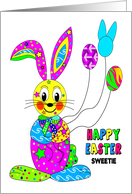 Easter Bunny Sweetie Vivid Colors in Kaleidoscope Collection card