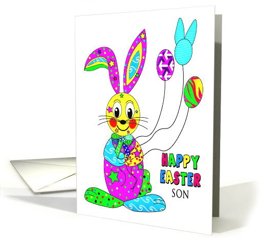 Easter Bunny Son Vivid Colors in Kaleidoscope Collection card