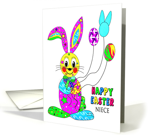 Easter Bunny Niece Vivid Colors in Kaleidoscope Collection card