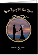 Renewing Vows Invitation Tying Knot AGAIN Name Insert Couple Sunset card
