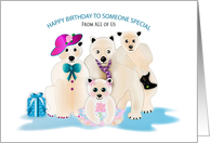 Birthday Someone Special Polar Bear Family From All of Us card