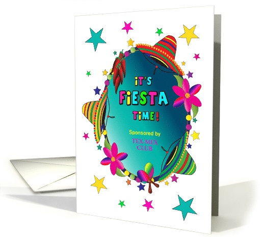 Invitation Fiesta Party Colorful Sombreros Flowers and... (1734382)