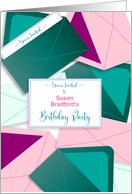 Invitation Birthday Assortment of Envelopes Invitation Name Insert card