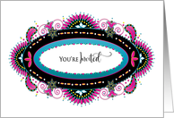 Invitation You’re Invited Colorful Southwestern Native Type Design card