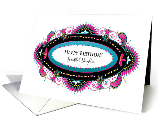 Birthday Daughter Colorful Southwestern Native Type Design card