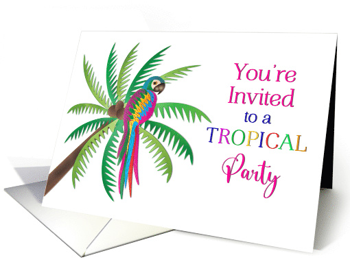 Invitation Tropical Party Colorful Tropical Parrot... (1735516)
