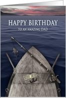 Birthday Dad Fishing Boat Tacklebox Fishing Rod card