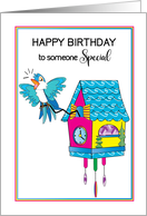 Birthday Someone Special Cuckoo Bird Chirping Kaleidoscope Collection card