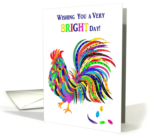 Thinking of You 2nd Colorful Abstract Rooster... (1745606)