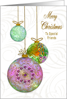 Christmas Special Friends Ornate Christmas Hanging Ornaments card