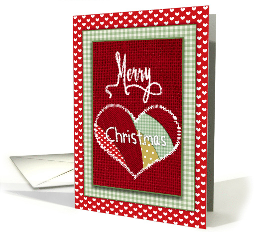 Christmas Patchwork Heart in Christmas Prints and Colors... (1750460)