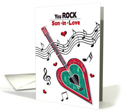 Valentine Son in Law Heart Guitar Music Notes You Rock card (1753808)