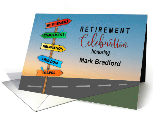 Retirement Celebration Invitation Road Directional Signs... (1754096)
