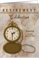 Retirement Celebration Invitation Name Insert Pocket Watch card