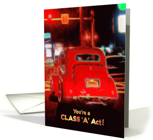 Thank You, You're a Class A Act, Red Classic Car,... (334254)