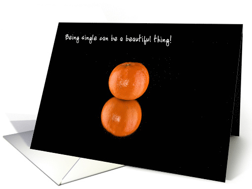 Single Again! One Orange with Reflection, Concept card (339337)