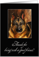 Thank You, Friend, German Shepherd, Dog card