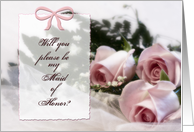 Maid of Honor card