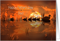 Father’s Day, Dad, Sunset with Ducks Swimming, card