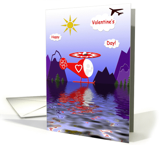 Helicopter Valentine card (365966)
