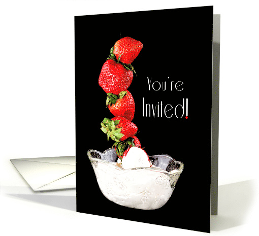 You're Invited, Invitation, Strawberries & Whipped Cream card (402720)